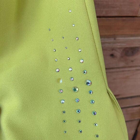 Clara Clara by Vinette Size 14 Neon Yellow Lime Green Blazer Evening Jacket - Picture 8 of 15